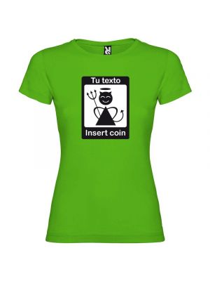 Camisetas despedida mujer de despedida para mujer con seÃ±al insert coin 100% algodÃ³n para personalizar vista 1