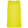 Camisetas técnicas roly interlagos de poliéster amarillo fluor con impresión vista 1