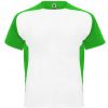 Camisetas técnicas roly bugatti de poliéster blanco verde helecho con impresión vista 1
