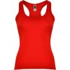 Camisetas tirantes roly carolina mujer de 100% algodón rojo para personalizar vista 1