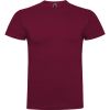 Camisetas manga corta roly braco de 100% algodón rojo vino con impresión vista 1