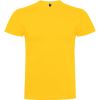 Camisetas manga corta roly braco de 100% algodón amarillo golden con impresión vista 1
