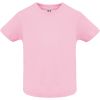 Camisetas manga corta roly baby de 100% algodón rosa claro para personalizar vista 1