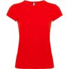 Camisetas manga corta roly bali mujer de algodon rojo con publicidad vista 1