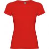 Camisetas manga corta roly jamaica mujer de 100% algodón rojo con publicidad vista 1