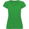 Camisetas manga corta roly victoria mujer de 100% algodón verde tropical con publicidad vista 1