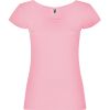 Camisetas manga corta roly guadalupe mujer de 100% algodón rosa claro con logo vista 1