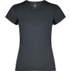 Camisetas técnicas roly suzuka mujer de poliéster ebano negro con logo vista 1