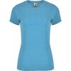 Camisetas manga corta roly fox mujer de poliéster turquesa con publicidad vista 1