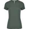 Camisetas manga corta roly fox mujer de poliéster verde botella vigoré con publicidad vista 1
