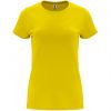 Camisetas manga corta roly capri mujer de 100% algodón amarillo con logo vista 1