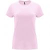 Camisetas manga corta roly capri mujer de 100% algodón rosa claro con logo vista 1