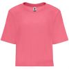Camisetas manga corta roly dominica mujer de 100% algodón rosa lady fluor con logo vista 1