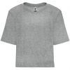 Camisetas manga corta roly dominica mujer de 100% algodón gris vigoré con logo vista 1