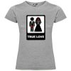 Camisetas despedida mujer para mujer con diseño true love especial 100% algodón gris vigoré con impresión vista 1