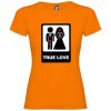 Camisetas despedida mujer para mujer con diseño true love especial 100% algodón naranja con impresión vista 1