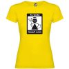 Camisetas despedida mujer de despedida para mujer con señal insert coin 100% algodón amarillo para personalizar vista 1