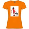 Camisetas despedida mujer de despedida para mujer estampación de diablesa 100% algodón naranja vista 1