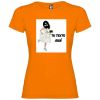 Camisetas despedida mujer de despedida de soltera novia a la fuga con tu foto 100% algodón naranja con impresión vista 1