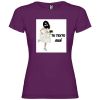 Camisetas despedida mujer de despedida de soltera novia a la fuga con tu foto 100% algodón púrpura con impresión vista 1