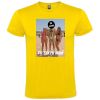 Camisetas despedida hombre para fiestas con diseño de hombre en bañador 100% algodón amarillo para personalizar vista 1