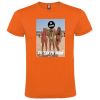 Camisetas despedida hombre para fiestas con diseño de hombre en bañador 100% algodón naranja para personalizar vista 1