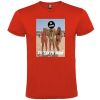 Camisetas despedida hombre para fiestas con diseño de hombre en bañador 100% algodón rojo para personalizar vista 1