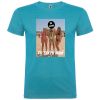 Camisetas despedida hombre para fiestas con diseño de hombre en bañador 100% algodón turquesa para personalizar vista 1