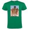 Camisetas despedida hombre para fiestas con diseño de hombre en bañador 100% algodón verde para personalizar vista 1