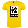 Camisetas despedida hombre de despedidas unisex con dibujo true love 100% algodón amarillo para personalizar vista 1