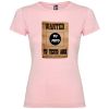 Camisetas despedida mujer para despedida de soltera cartel de se busca 100% algodón rosa claro vista 1