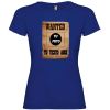 Camisetas despedida mujer para despedida de soltera cartel de se busca 100% algodón royal vista 1