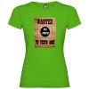 Camisetas despedida mujer para despedida de soltera cartel de se busca 100% algodón verde grass vista 1
