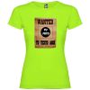 Camisetas despedida mujer para despedida de soltera cartel de se busca 100% algodón verde oasis vista 1