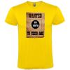 Camisetas despedida hombre de despedida estilo wanted con tu foto 100% algodón amarillo para personalizar vista 1