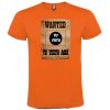 Camisetas despedida hombre de despedida estilo wanted con tu foto 100% algodón naranja para personalizar vista 1