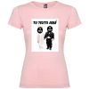 Camisetas despedida mujer de despedidas para mujer modelo novios bebés 100% algodón rosa claro con impresión vista 1