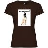 Camisetas despedida mujer para fiestas con su foto modelo novia con zapatillas 100% algodón chocolate vista 1