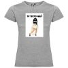 Camisetas despedida mujer para fiestas con su foto modelo novia con zapatillas 100% algodón gris vigoré vista 1