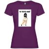 Camisetas despedida mujer para fiestas con su foto modelo novia con zapatillas 100% algodón púrpura vista 1