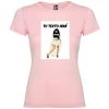 Camisetas despedida mujer para fiestas con su foto modelo novia con zapatillas 100% algodón rosa claro vista 1