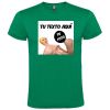 Camisetas despedida hombre de manga corta con diseño de muñeca hinchable 100% algodón verde con impresión vista 1