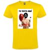 Camisetas despedida hombre para despedidas con diseño de globo y flor 100% algodón amarillo para personalizar vista 1