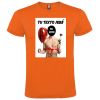 Camisetas despedida hombre para despedidas con diseño de globo y flor 100% algodón naranja para personalizar vista 1