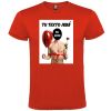 Camisetas despedida hombre para despedidas con diseño de globo y flor 100% algodón rojo para personalizar vista 1