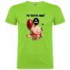 Camisetas despedida hombre de manga corta con diseño de globo y flor 100% algodón verde oasis con impresión vista 1