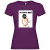 Camisetas despedida mujer ajustada con diseño de novia con bate para poner tu foto 100% algodón púrpura vista 1