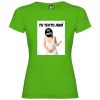 Camisetas despedida mujer ajustada con diseño de novia con bate para poner tu foto 100% algodón verde grass vista 1