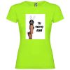 Camisetas despedida mujer de fiestas con tu foto diseño de conejita 100% algodón verde oasis con impresión vista 1