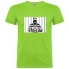 Camisetas despedida hombre con imagen de presidiario 100% algodón verde oasis con impresión vista 1